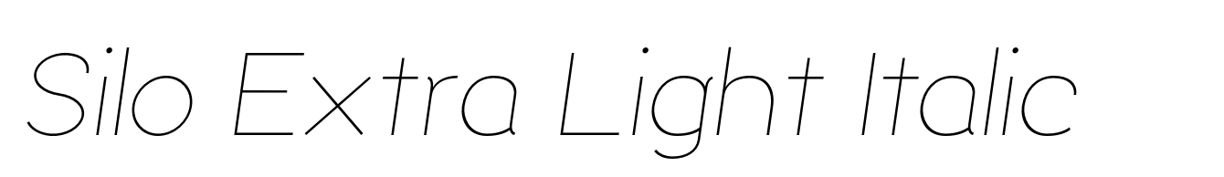 Silo Extra Light Italic