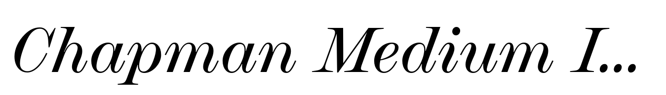 Chapman Medium Italic
