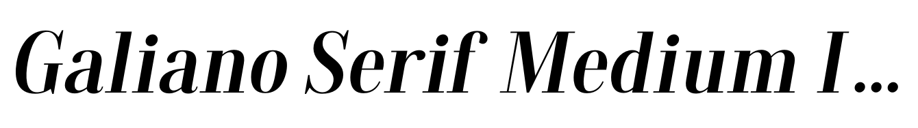 Galiano Serif Medium Italic