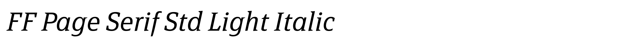 FF Page Serif Std Light Italic image