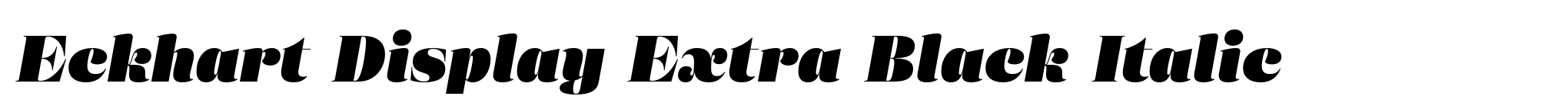 Eckhart Display Extra Black Italic image