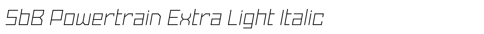 SbB Powertrain Extra Light Italic image
