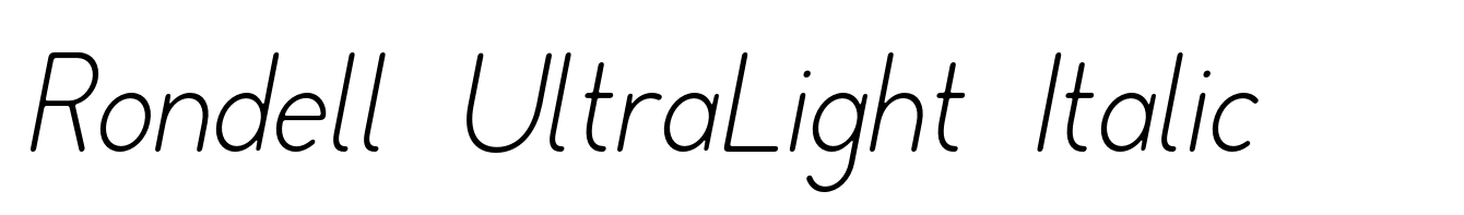 Rondell UltraLight Italic