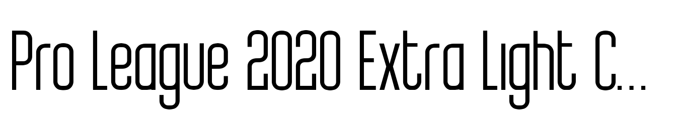 Pro League 2020 Extra Light Condensed