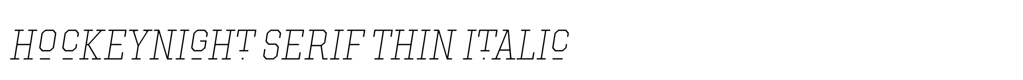 Hockeynight Serif Thin Italic image