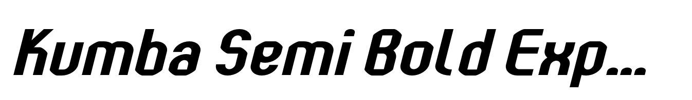 Kumba Semi Bold Expanded Italic