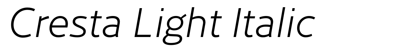 Cresta Light Italic