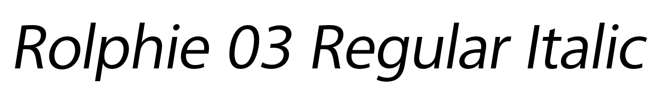 Rolphie 03 Regular Italic