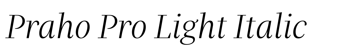 Praho Pro Light Italic