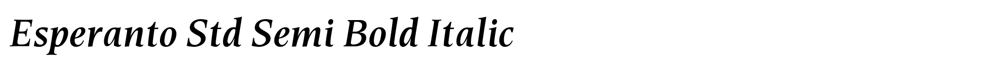 Esperanto Std Semi Bold Italic image