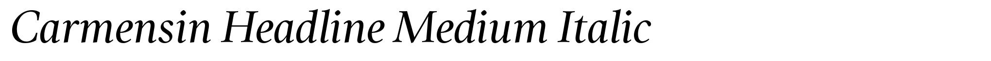 Carmensin Headline Medium Italic image