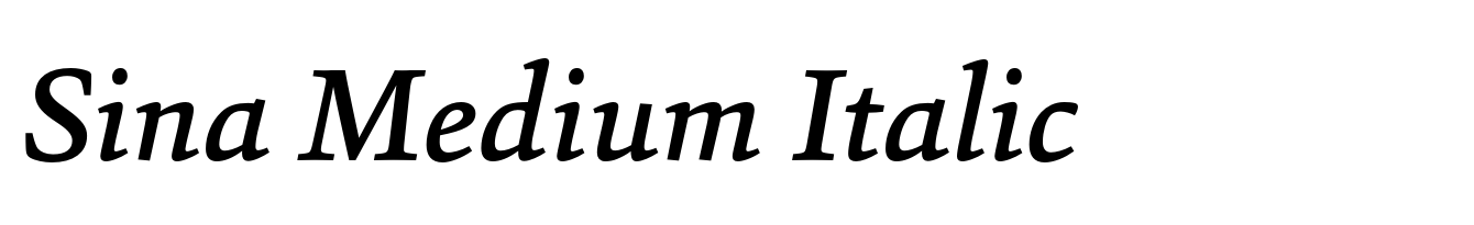 Sina Medium Italic