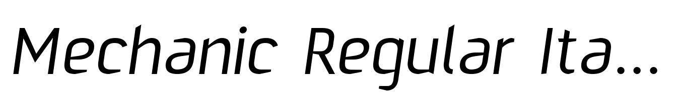 Mechanic Regular Italic