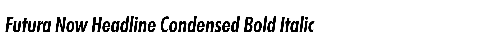 Futura Now Headline Condensed Bold Italic image