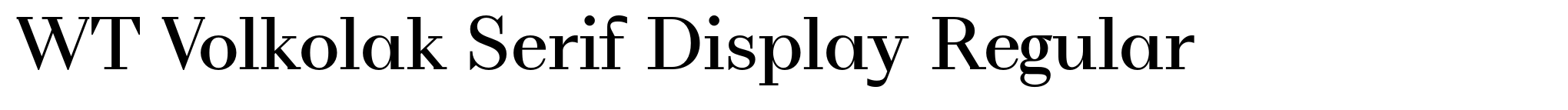 WT Volkolak Serif Display Regular image