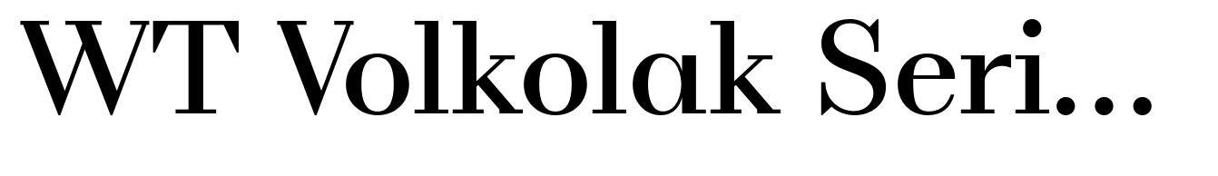 WT Volkolak Serif Display Regular
