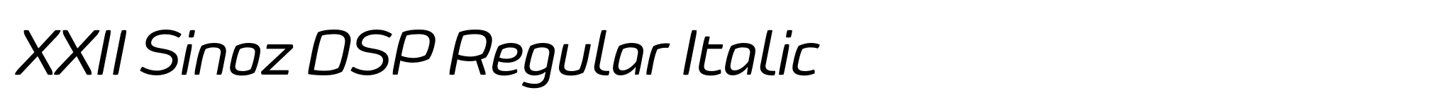 XXII Sinoz DSP Regular Italic image