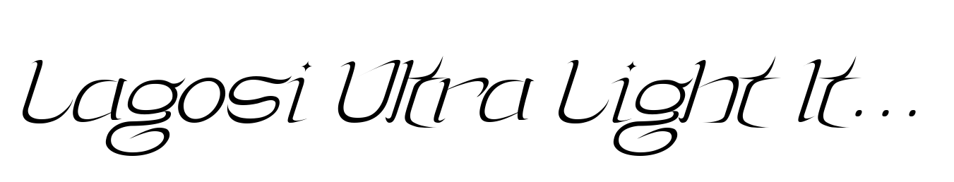 Lagosi Ultra Light Italic