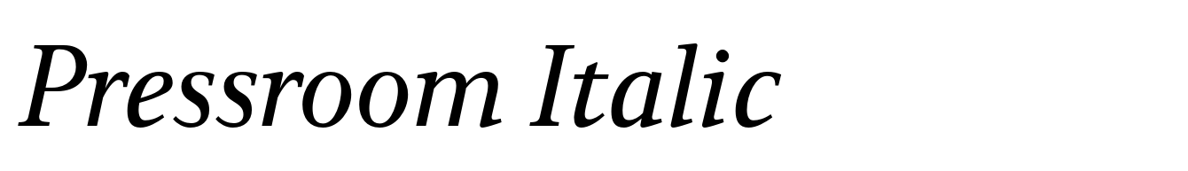 Pressroom Italic
