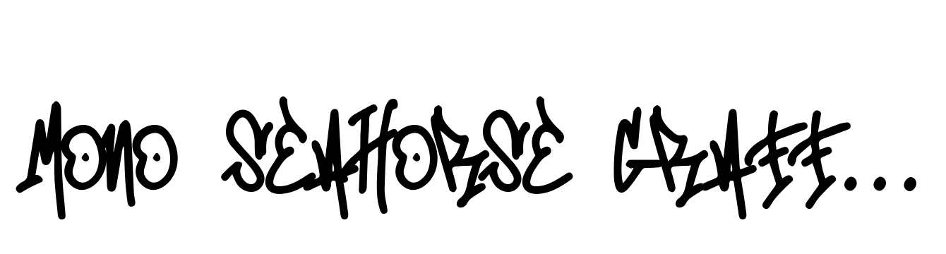 Mono Seahorse Graffiti