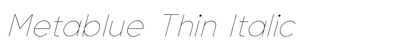 Metablue Thin Italic