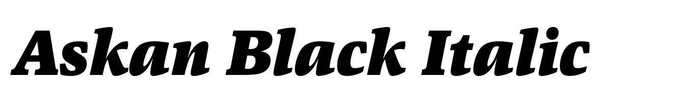 Askan Black Italic