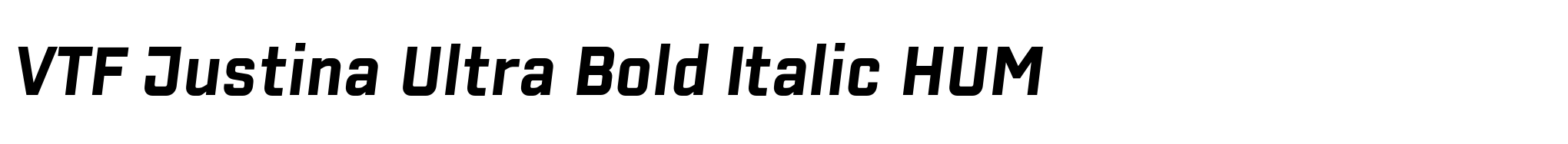 VTF Justina Ultra Bold Italic HUM image