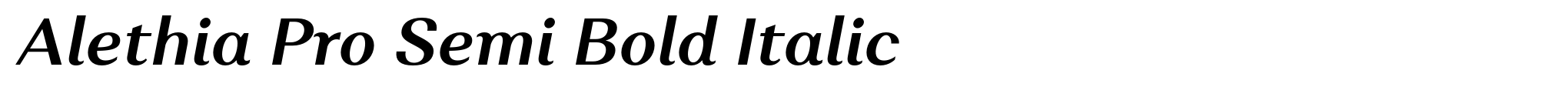 Alethia Pro Semi Bold Italic image