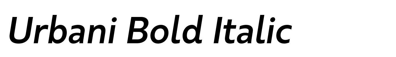 Urbani Bold Italic