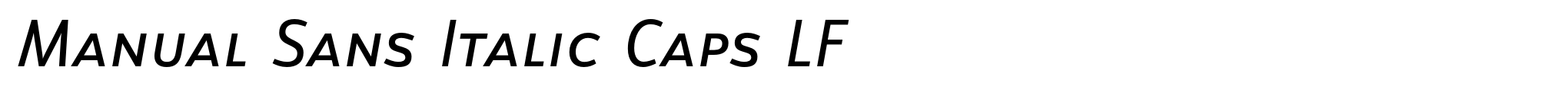 Manual Sans Italic Caps LF image