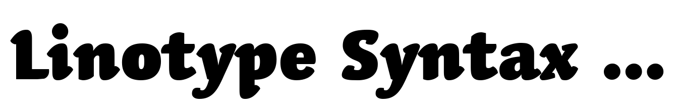 Linotype Syntax Letter Black