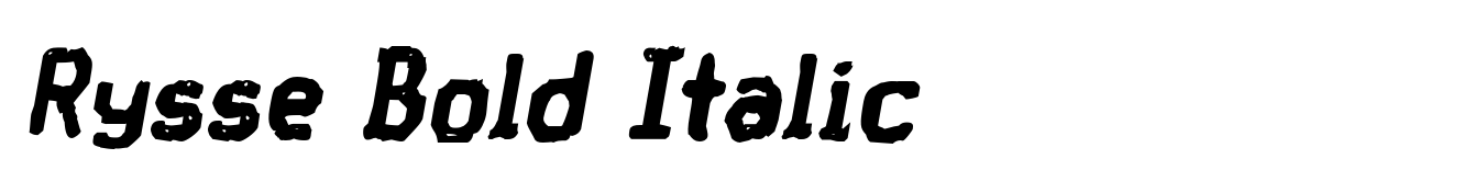 Rysse Bold Italic