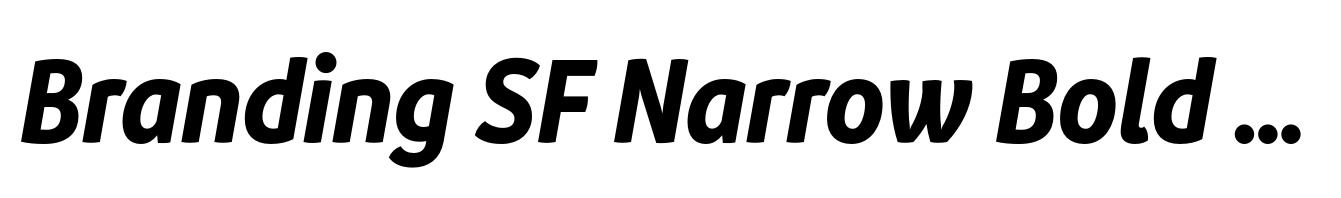 Branding SF Narrow Bold Italic