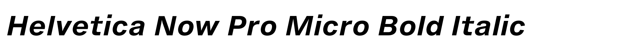 Helvetica Now Pro Micro Bold Italic image