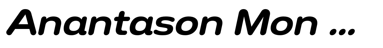Anantason Mon Extra Expanded Semi Bold Italic