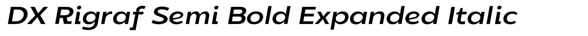 DX Rigraf Semi Bold Expanded Italic image