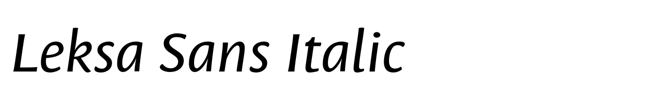 Leksa Sans Italic