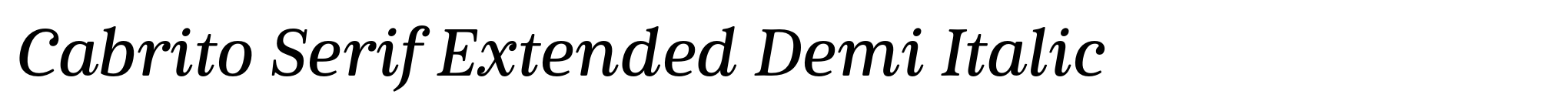 Cabrito Serif Extended Demi Italic image