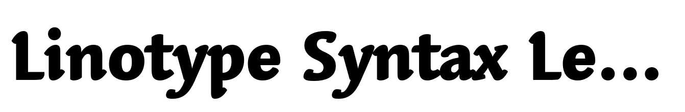 Linotype Syntax Letter Pro Heavy