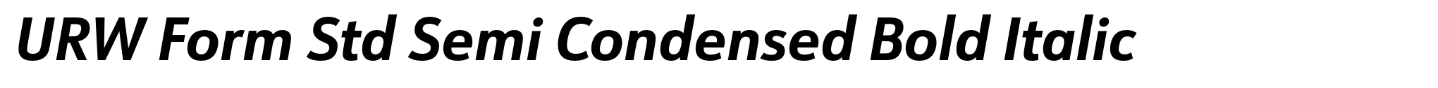 URW Form Std Semi Condensed Bold Italic image