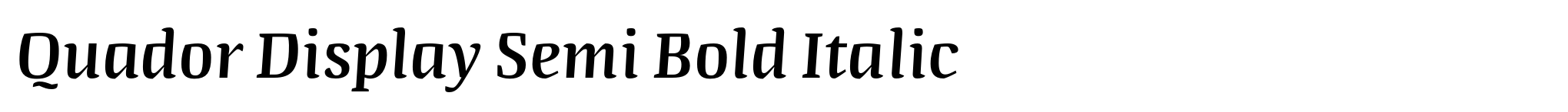 Quador Display Semi Bold Italic image