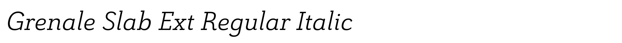 Grenale Slab Ext Regular Italic image