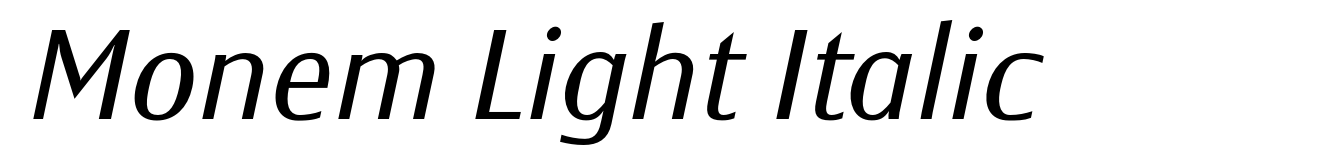 Monem Light Italic