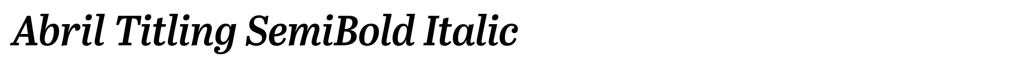 Abril Titling SemiBold Italic image