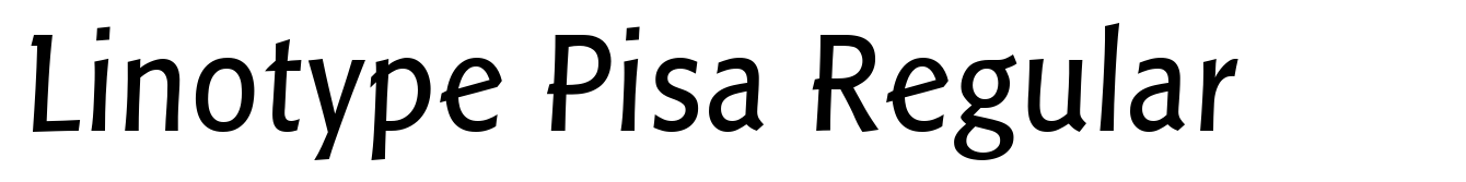 Linotype Pisa Regular