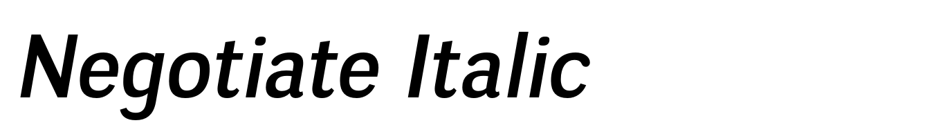 Negotiate Italic