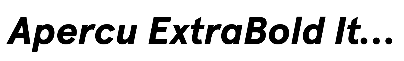 Apercu ExtraBold Italic