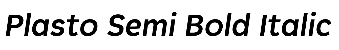 Plasto Semi Bold Italic