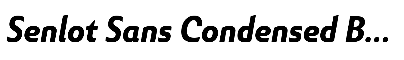 Senlot Sans Condensed Black Italic