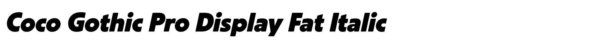 Coco Gothic Pro Display Fat Italic image